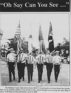 Edward Hood Carrying the US Air Force Colors